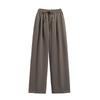Plus Size Women's Trousers Spring and Autumn Drawstring Wide Leg Pant Suit Trousers Draped Casual Straight Trousers