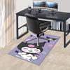 1pc Sanrio Kuromi Mermaid Printed Office Carpet Rectangle Rug Under The Table,Perfect Room Decor for Living Room, Bedroom, Kitchen, Non-slip Floor Mat