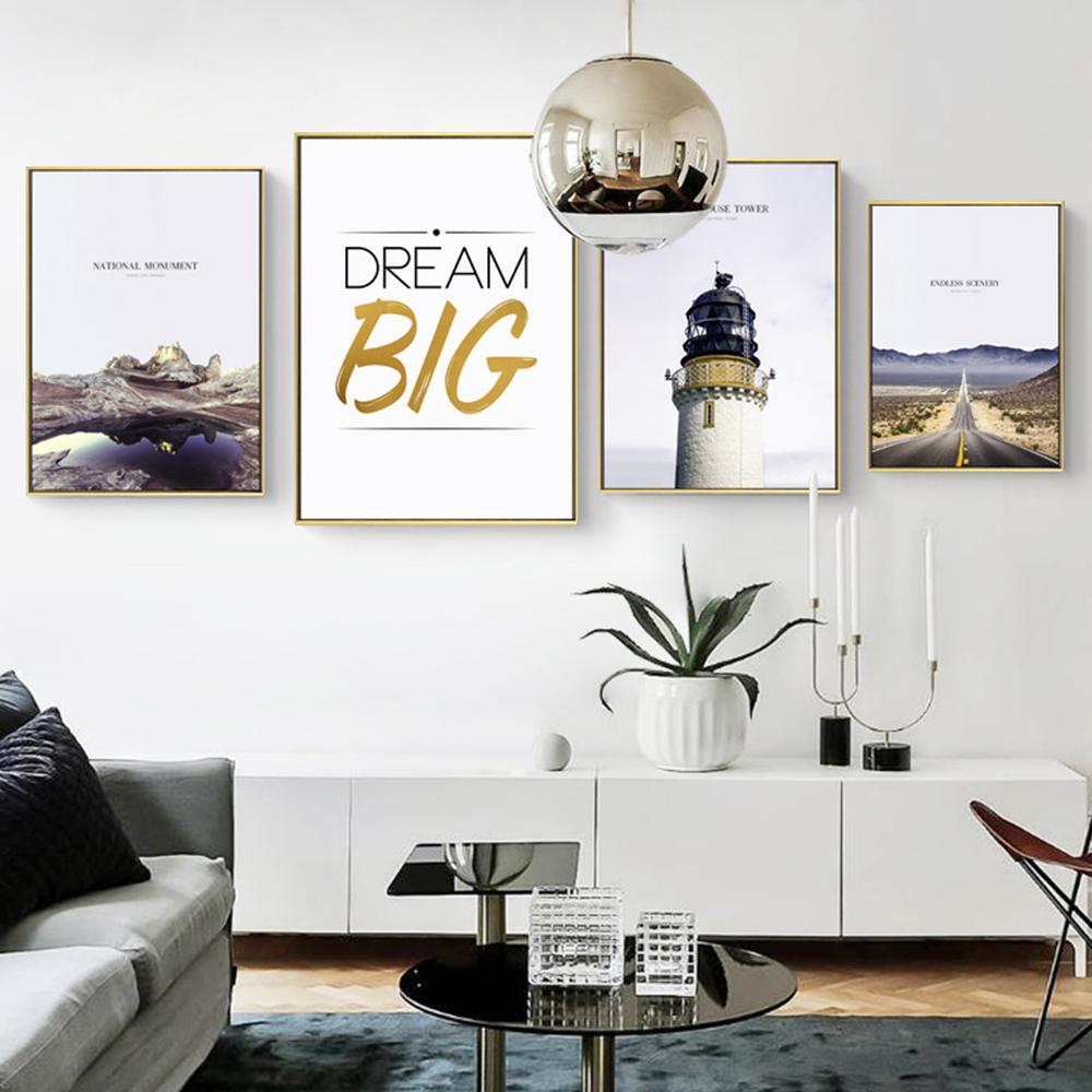 Nordic Narional Monument Dream Big Endless Scenery Landscape Wall Canvas Posters Painting Prints For Living Room Home Decor