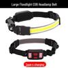 Rechargeable Motion Sensor COB Headlamp - Dual Light for Night Running, Camping, and Outdoor Use