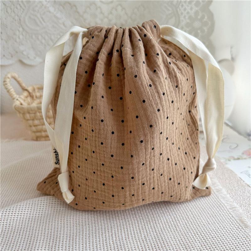 27x25cm Home Organizer Natural Cotton Storage Bags Outdoor Travel Cute Rainbow Printing Drawstring Pouches