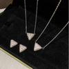 Chic Zircon Triangle Stud Earrings & Necklace Set: Trendy Light Luxury Clavicle Chain Jewelry