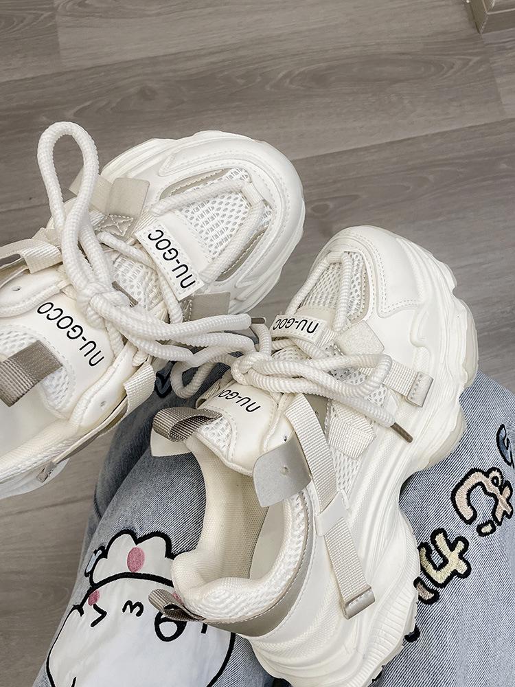 Women's 2025 Street-Style Dad Shoes: Height-Boosting, Thick Sole, Versatile, Lightweight Casual Sneakers for a Sleek Look