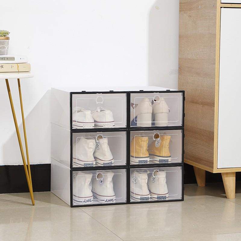 Transparent Plastic Shoe Storage Box With Lid Large Size PP Material Dustproof Organizer Sneakers Basketball Shoes
