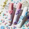 150pcs 3D Flower Nail Charms Colorful Acrylic Floral Nail Decorations with Beads for DIY Nail Art Manicure and Pedicure