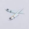 8 Paar Fleye Foils Fliegenbinde-Set Vorgeformte Fischseiten-Vinylmasken, Upgrade Künstliche Fischkopf-Aufkleber für Salzwasser-Fliegenfischen