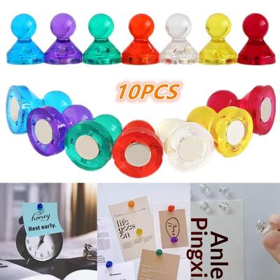 Strong Neodymium Noticeboard Pin Magnets Fridge Diy Whiteboard Uses In Office Advertising Education And Other Pur 10Pcs