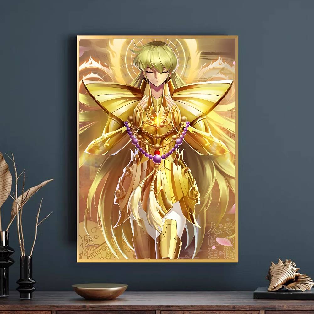 Plakat Saint Seiya Samoprzylepna Sztuka Wodoodporny Papierowy Naklejka Kawiarnia Bar Pokój w Domu Studenckim Dekoracja Ściany