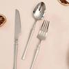 Western Food Tableware 304 Stainless Steel Slim Waist Handle Knife Fork Spoon Mirror Polished Dishwasher Safe Flatware