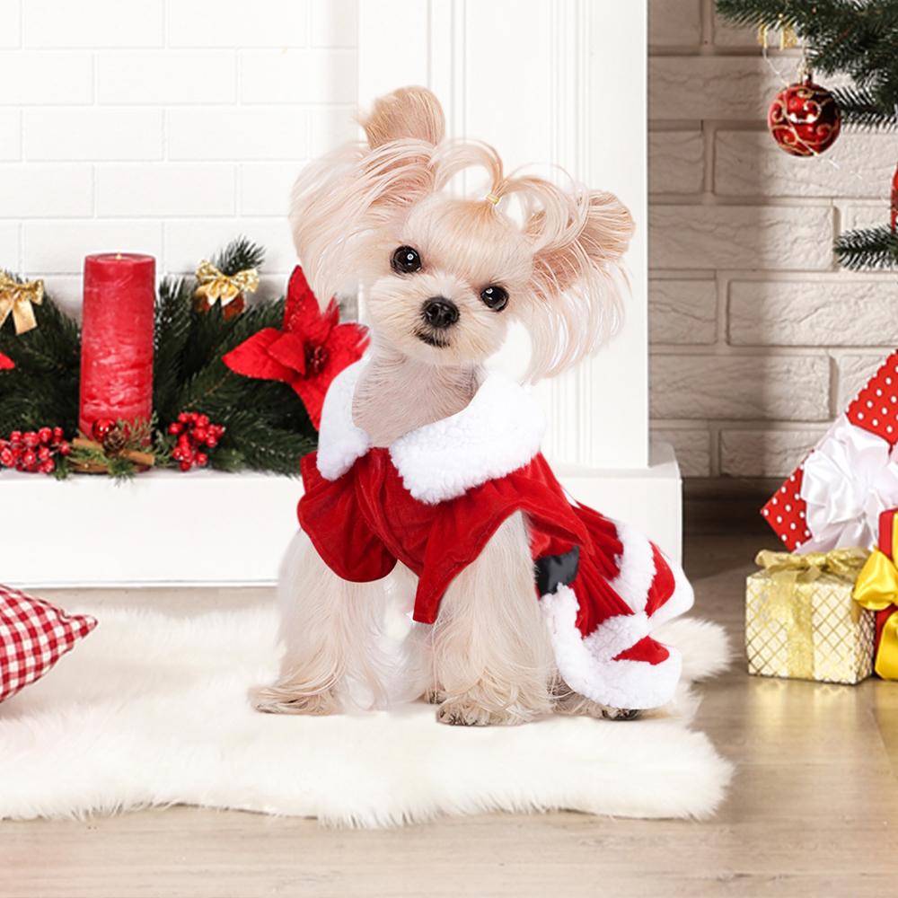 Christmas Dog Dresses For Small Dogs Clothes Summer Christmas Cosplay Cat Pet Dress Xmas Fancy Princess Puppy Dress Cat