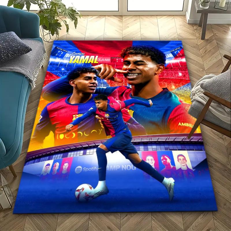 FC Barcelona's Lamine Yamal Young Player of the Year Carpet Is Suitable for Living Room and Bedroom Doormats Office Balcony Decorative Carpet 5