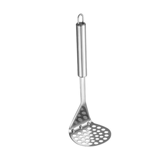 Stainless Steel Potato Masher with Ergonomic Handle Manual Food Crusher for Vegetables Sauces Rust-Resistant Dishwasher Safe Kitchen Tool for Home