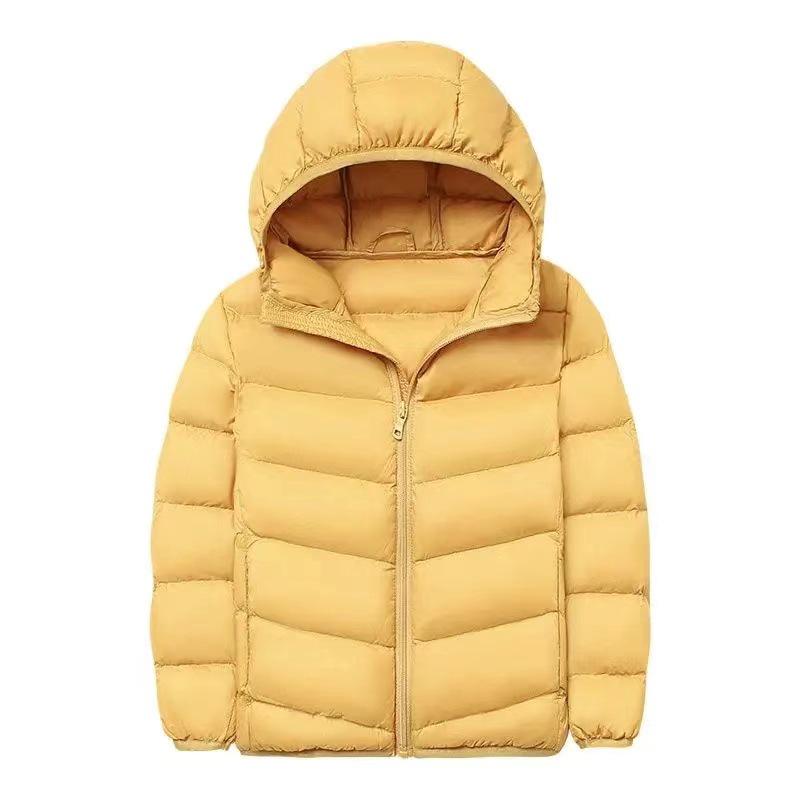 2025 Kids' Lightweight Hooded Down Jacket - White Duck Down for Boys & Girls