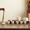 Light luxury national style Ru kiln gift ink landscape tea set kung fu set