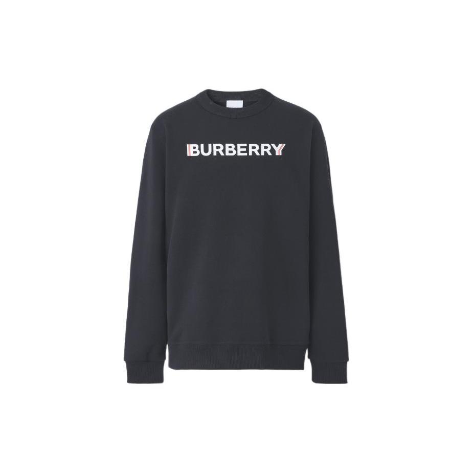 Burberry Logo Print Cotton Sweatshirt Black 80529851