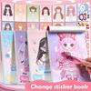 Diy Book Dress Up Sticker Book Cartoon Girl Makeup Show Sticker Book Princess Puzzle Toys Handmade Diy Sticker Toy Kids Gift