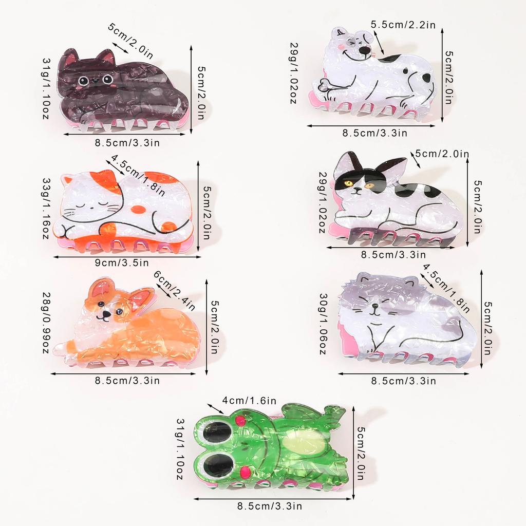 1 Stück Neuer niedlicher Tier Acryl Haarclip, Haiklammer, hochwertiges Haaraccessoire, Kratzspange, Hinterkopfspange, Haarspange