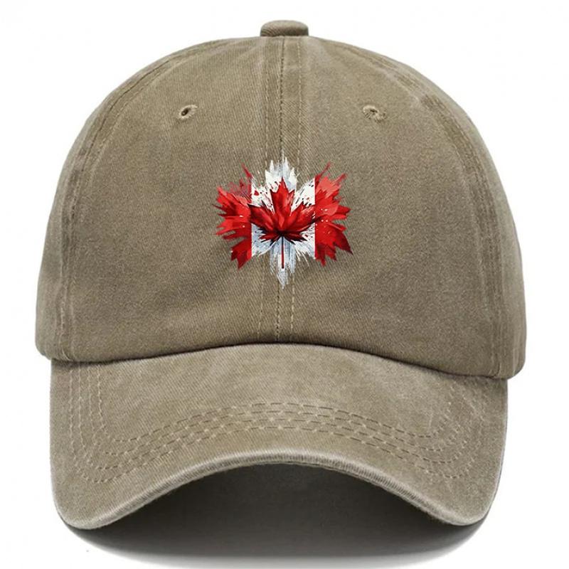 Canada Maple Leaf Style Baseball Cap Fashion Hats for Men Outdoor Casual Baseball Cap for Women Baseball Caps Breathable Cap
