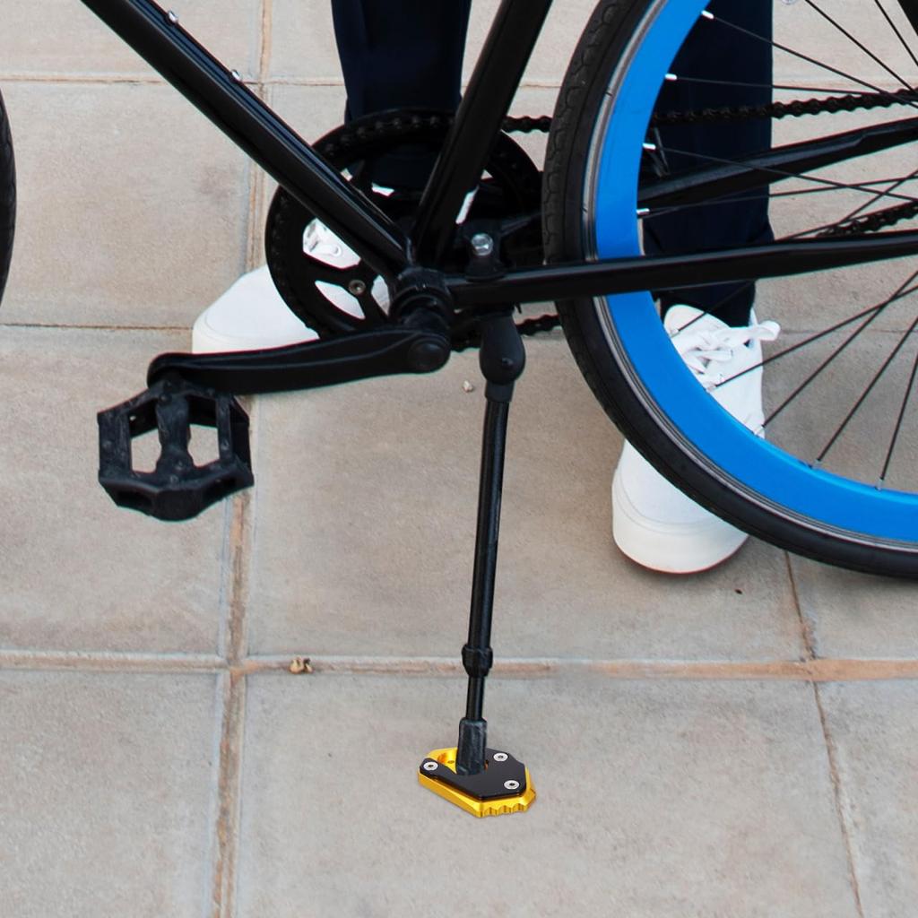 POPETPOP Side Stand Pad Side Stand Holder For Z900RS Z1000 Z1000R Universal Anti-Slip Aluminum