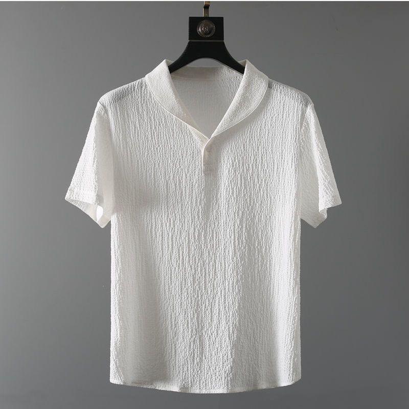 Men's Light Luxury Korean Style Short-Sleeve Sports Suit