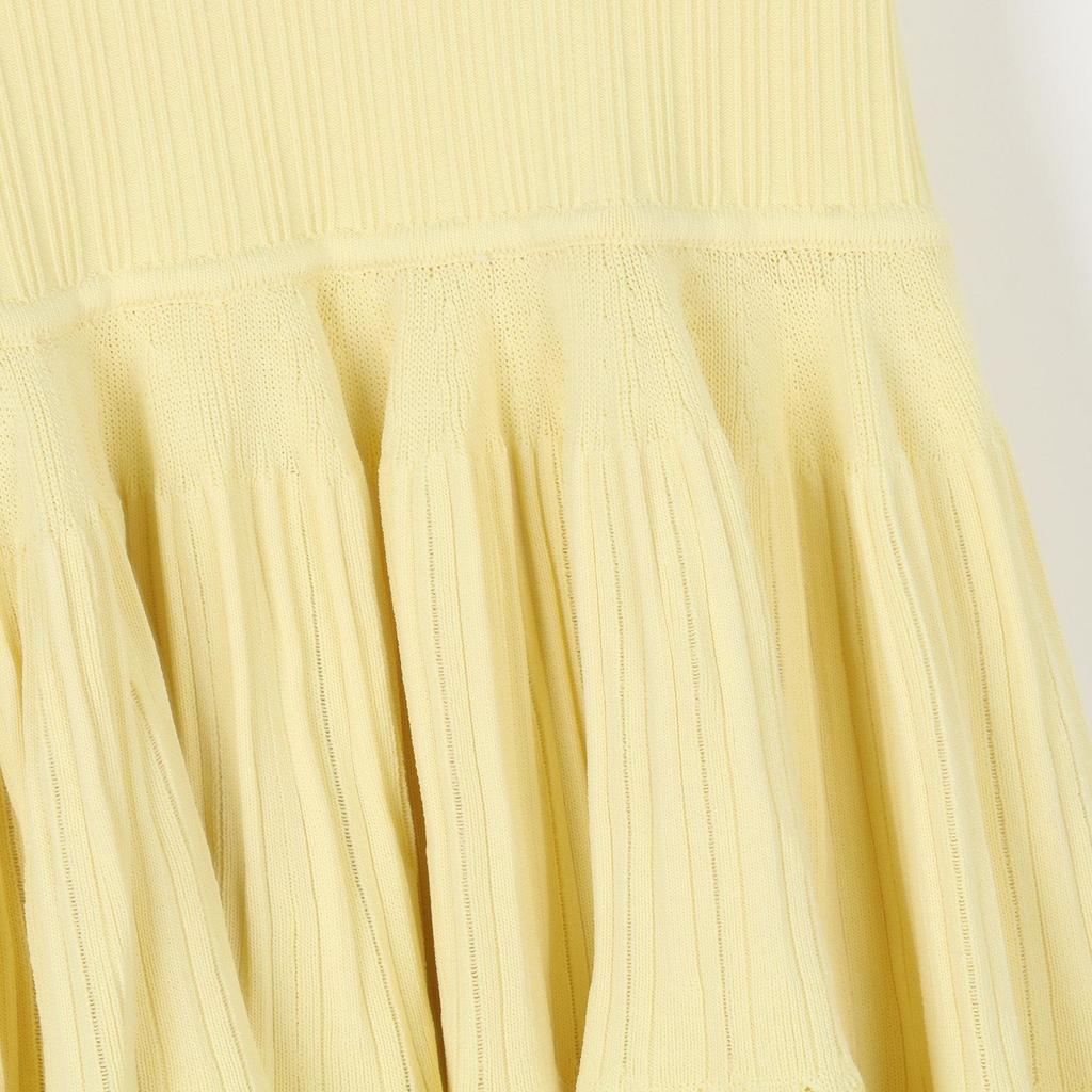 2025 Sommer Sexy Taillenbetontes Ärmelloses Spaghetti-Träger Strickkleid für Damen