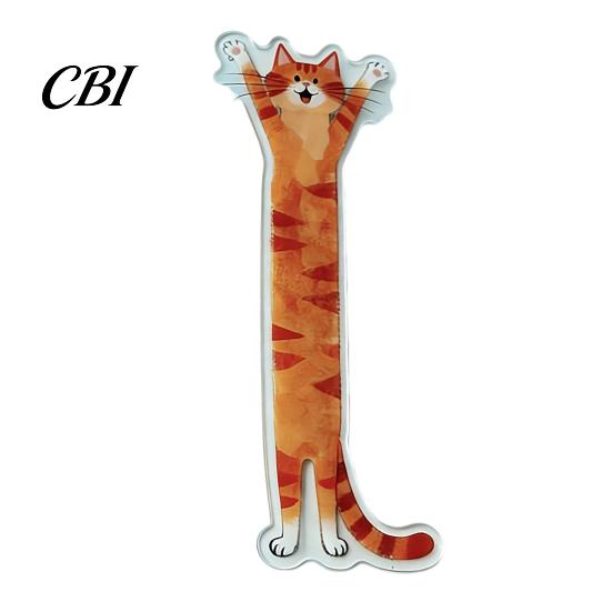 Durable Bookmark 5Pcs Acrylic Long Cat Bookmark, Book Mark for Reading Women & Kitten Men, Decorative Page Marker, Gifts Readers Lovers Marker
