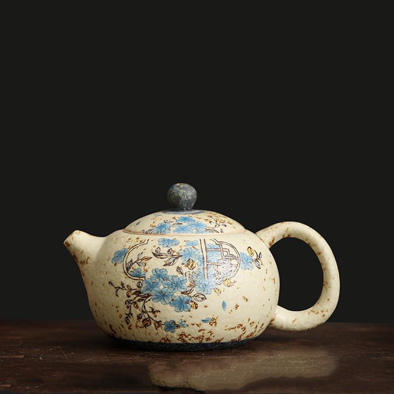 Chinese Traditional Ceramic Teapot Ball Hole Filter Handmade Flowers Xishi Tea Pot Beauty Tea Infuser Kettle Teaware 170ml