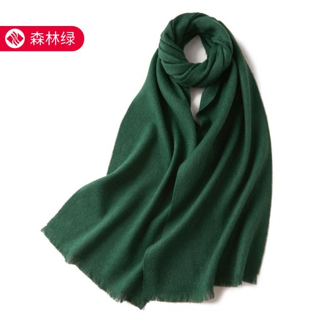 100% pure wool scarf Women's wild classic pure color new autumn and winter couples warm long short ear cashmere scarf