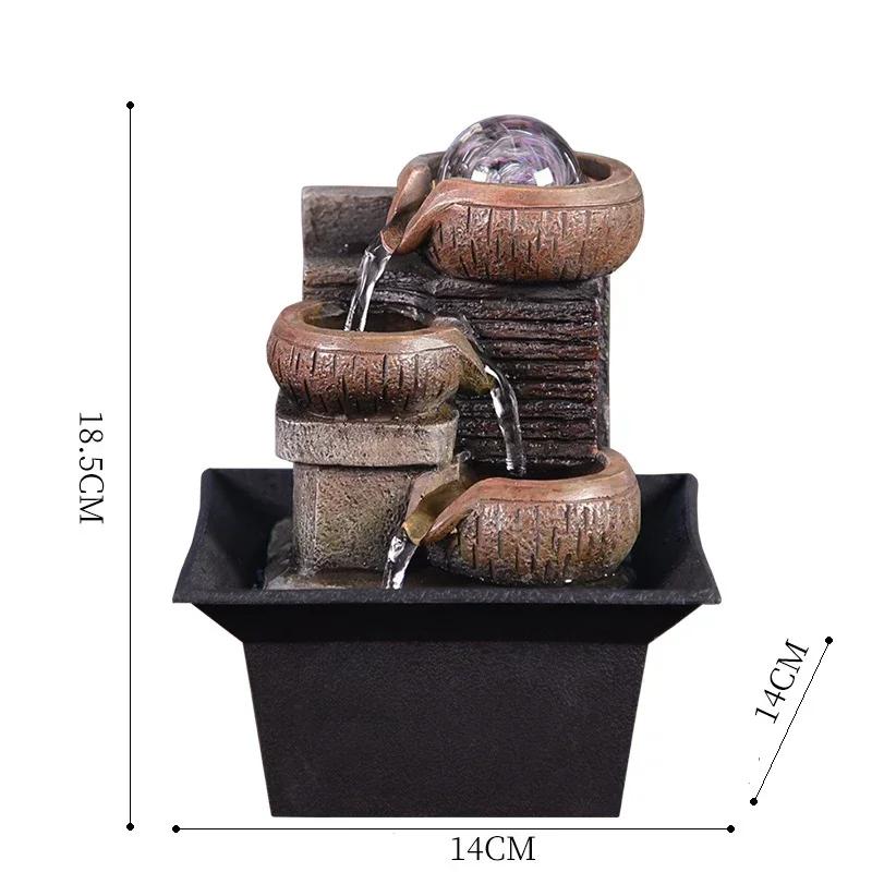 

Gifts Desktop Water Kit Waterfall Fountain Portable Tabletop Soothing Relaxation Lucky Fengshui Zen Meditation Home BZ4LDQ 220V
