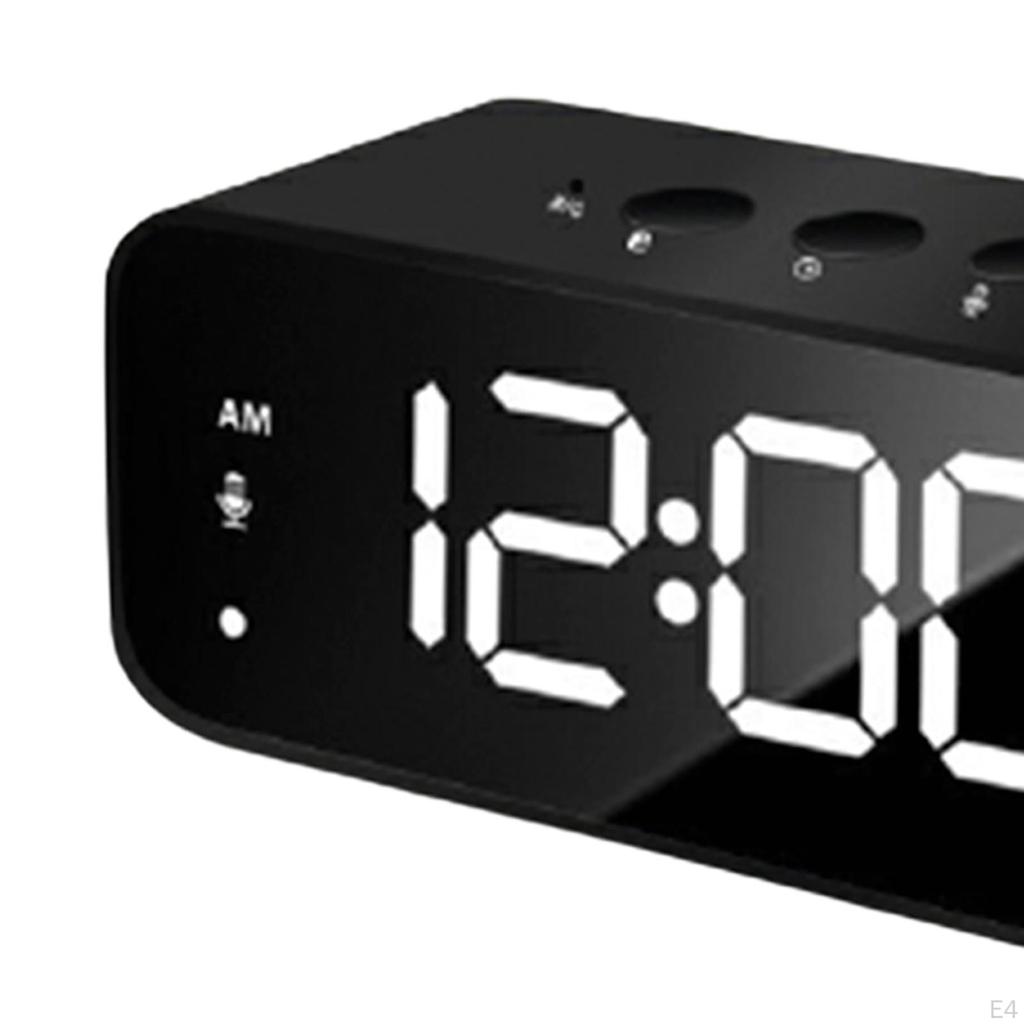 Alarm Clock for Heavy Sleepers, Adults, Teens, Kids Bedrooms, Small Smart Digital Bedside with