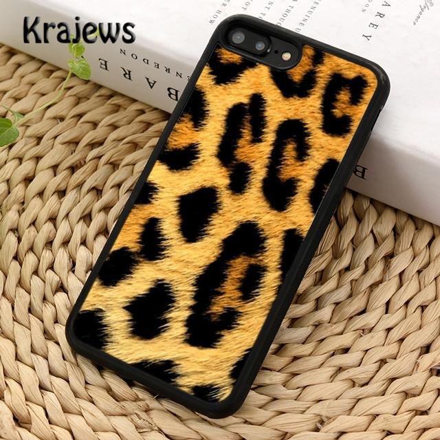 Krajews Leopard Djurtryck Telefonskal Fodral För iPhone 14 5 SE 6s 7 8 plus XR XS 11 12 13 pro max Samsung Galaxy S21 S22ultra