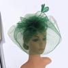 Wiomen Party Fascinator Klobouk Síťovina Síťované Peří Vintage Květina Královský styl Svatba Pokrývka hlavy Pokrývka hlavy Scéna Výkon Dekor hlavy Klobouk Vlasy
