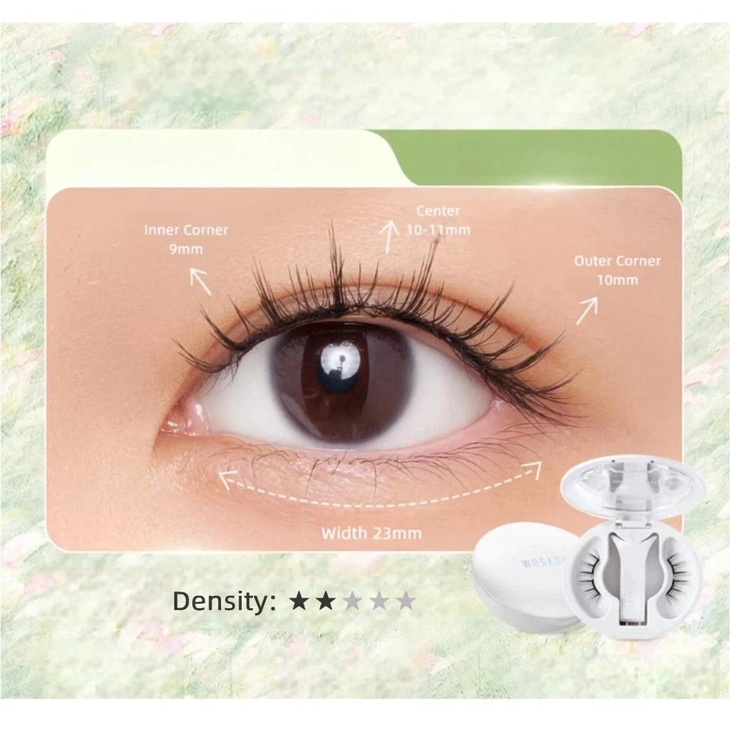 WOSADO Wide Magnetic False Eyelashes, Natural-Looking, No Glue Required, Black Widen Version, 9-10~11-10mm Length, 23mm Width