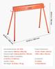Saw Horses, 2 Pack Folding Work Horses, 299.4 Kg Load Capacity Sawhorse with Heavy Duty Legs, All-Metal Portable Saw Horse with Non-Slip Foot Pads,