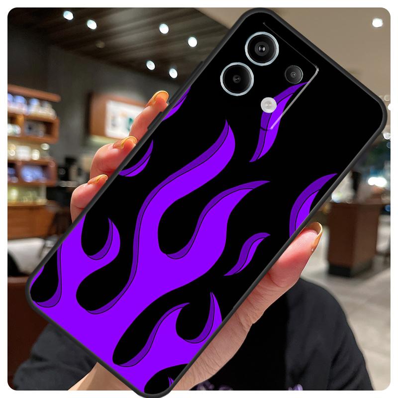 Flame Painted Fire Pattern Case For Xiaomi Redmi Note 14 10 13 12 11 15 Pro Plus Cover For Redmi 15 15C 12C 13C 14C 10C