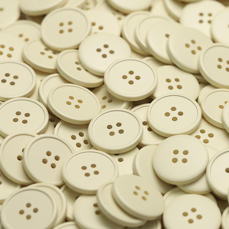 MOSN Reversible Wool/Fur Trench Coat Buttons: Four-hole, Thin-edged, Spray-painted, Multi-colored.
