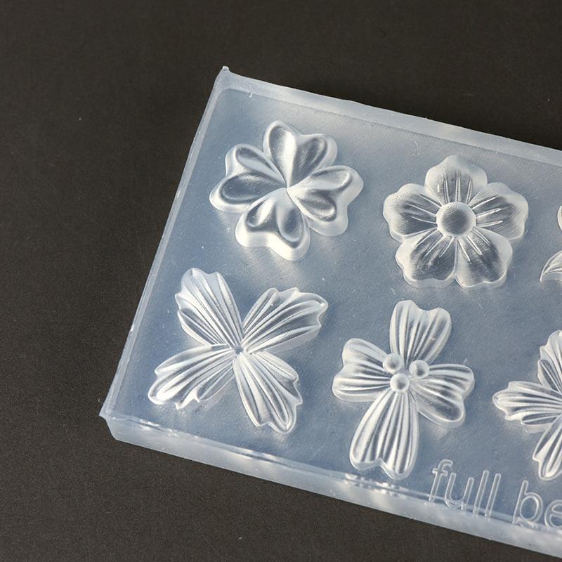 Spring Flower Petals Silicone Nail Mold Three-Dimensional Floral Diy Design Manicure Template Carving Nail Art Stencil Tools
