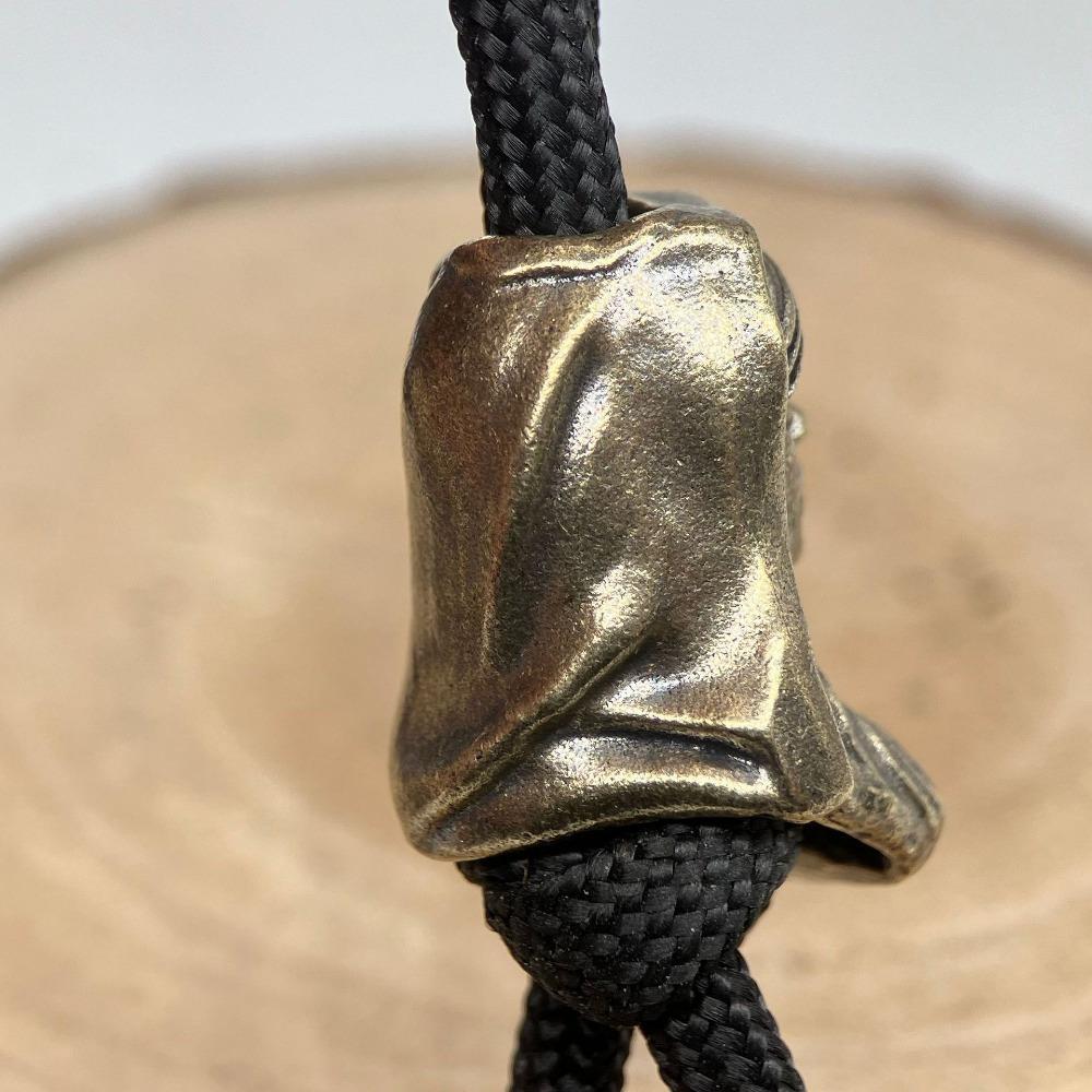 1pc Lady Nun Brass Knife Beads EDC DIY Woven Bracelets Lanyard Key Chain Pendant Accessories Men Outdoor Tool Hangings Charms