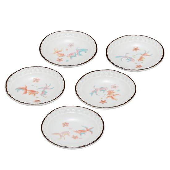 

Kutani ware Iwataya plate set Goldfish Kutani ware (3.2) K8-17