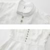 2026 Spring/Summer New Arrival Long Lantern Sleeve Short Dress for Women Vintage 3D Floral Jacquard Single-breasted Slim A-line Mini Dress