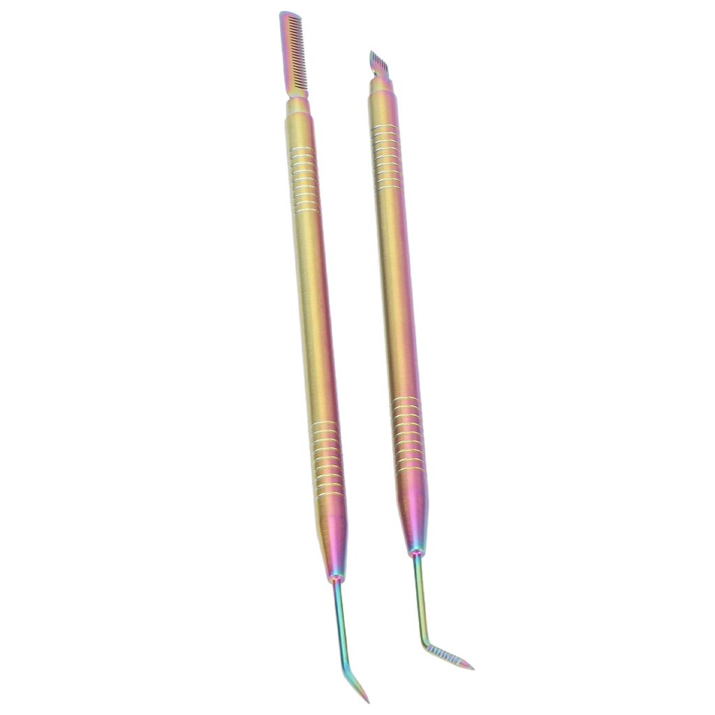 2 In 1 Eye Lash Lift Tool Stainless Steel Double Ended Eyelash Separator Tool for Eyebrow Perming