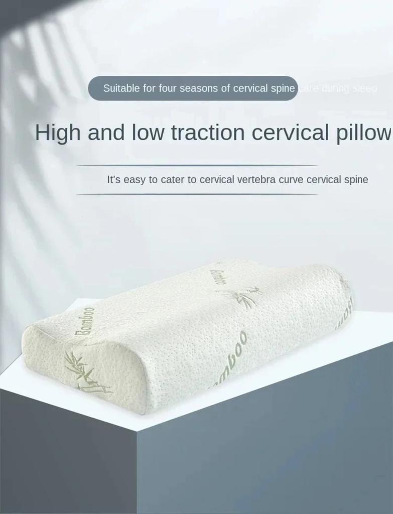 New Slow Rebound Bamboo Fiber Pillow Health Care Soft Memory Foam Pillow Support NeckRelief Comfortable Orthopedic Pillows Home