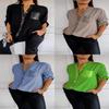 Womens Business Shirt With Pocket And Noniron Polyester For Office Wear