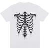 90s Vintage Style Rib Cage Graphic T Shirts Men Women Punk Y2k Harajuku Summer T-shirts Hip Hop Streetwear Oversized Tshirt