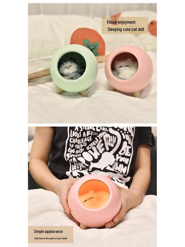 Kreatives Katze Atmosphäre Nachtlicht - USB Wiederaufladbar, Kinder Touch Nachttischlampe