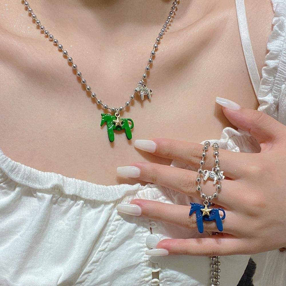 Plated Beads Chain Chokers Zinc Zinc Alloy Zodiac Animal Necklaces  Jewelry Gift