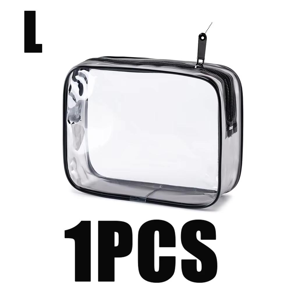 1/3pcs Transparent Makeup Bag Pvc Waterproofing Wear-Resistant Toiletries Bags Multi Doll Clothes Towels Cosmetics Storage Bag