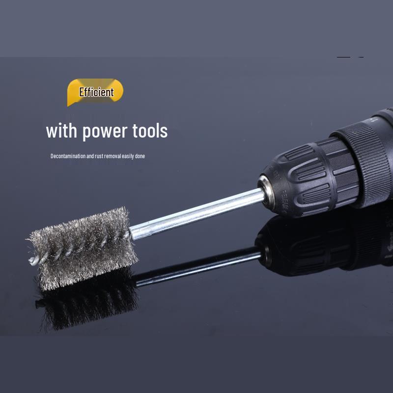 Electric Rust Removal & Polishing Tool with Stainless Steel Pipe Brush