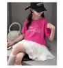 Girls' Short-Sleeved Set Summer 2026 New Item, Sweet and Fluffy Skirt for Big Children, Korean Style Outfit, Trendy and Fashionable Children's Trend