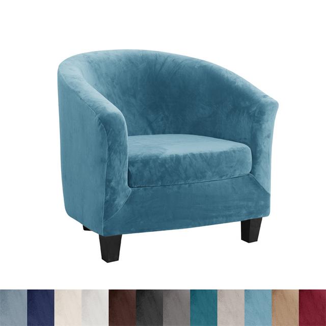 Velvet Club Badewannensessel Stuhlbezüge Stretch Sofahussen Couchbezug mit Sitzkissenbezüge Bartheke